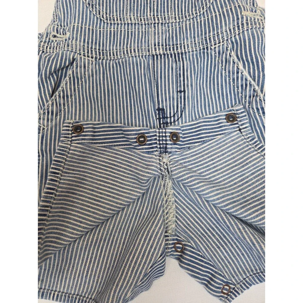 OshKosh B'Gosh 28 Months  Overalls Railroad Stripe USA Made